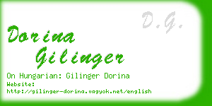 dorina gilinger business card